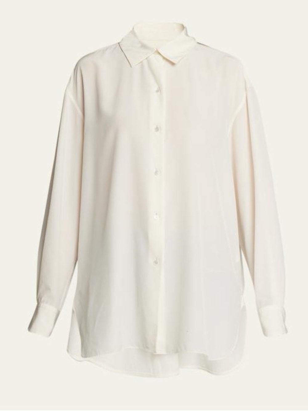 Nili lotan Julien Silk Shirt Women’s Size Small In White